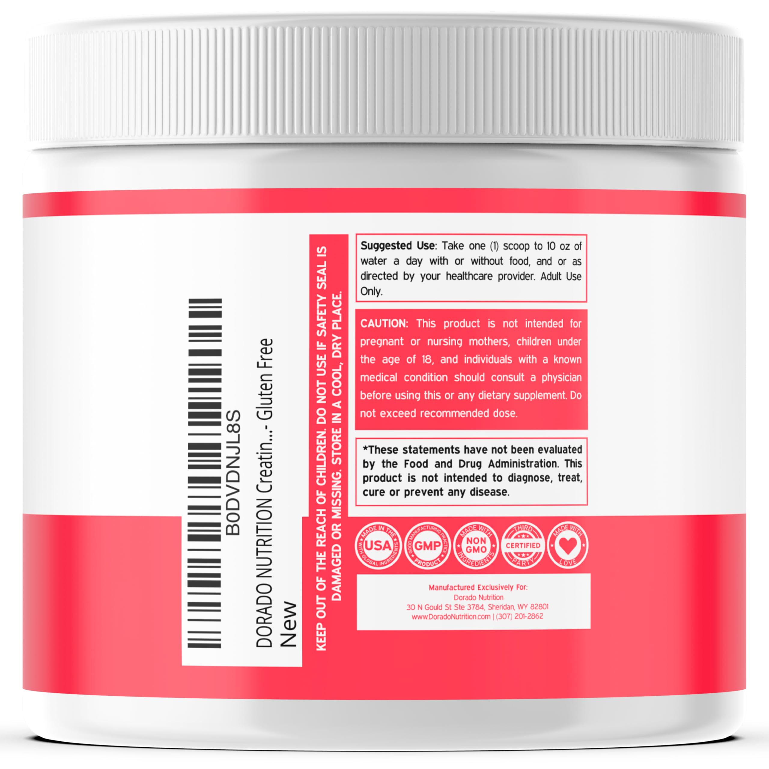 DORADO NUTRITION cucharada medidora con 5 g, dosificación clara