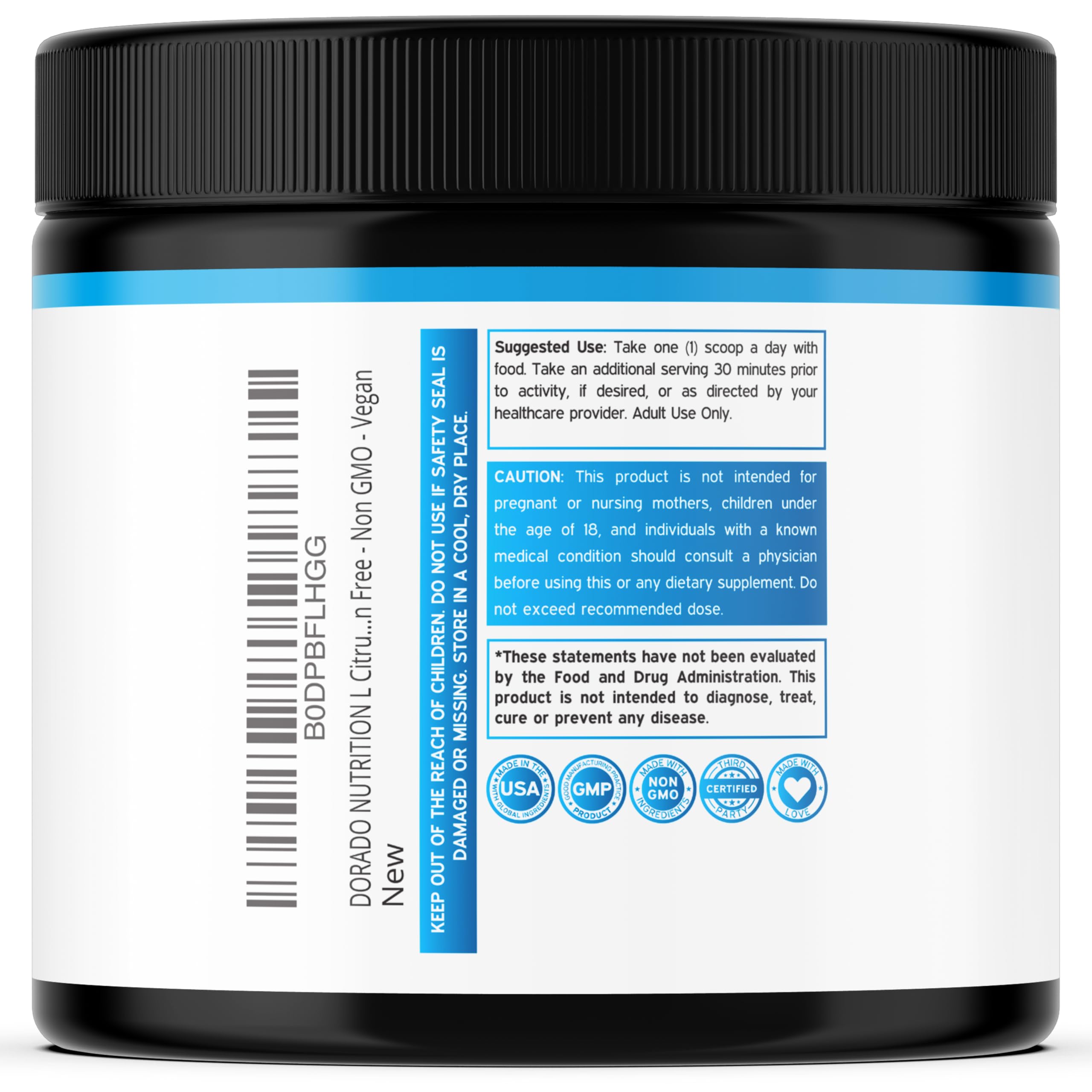 DORADO NUTRITION preparación en vaso, mezcla rápida para antes de entrenar