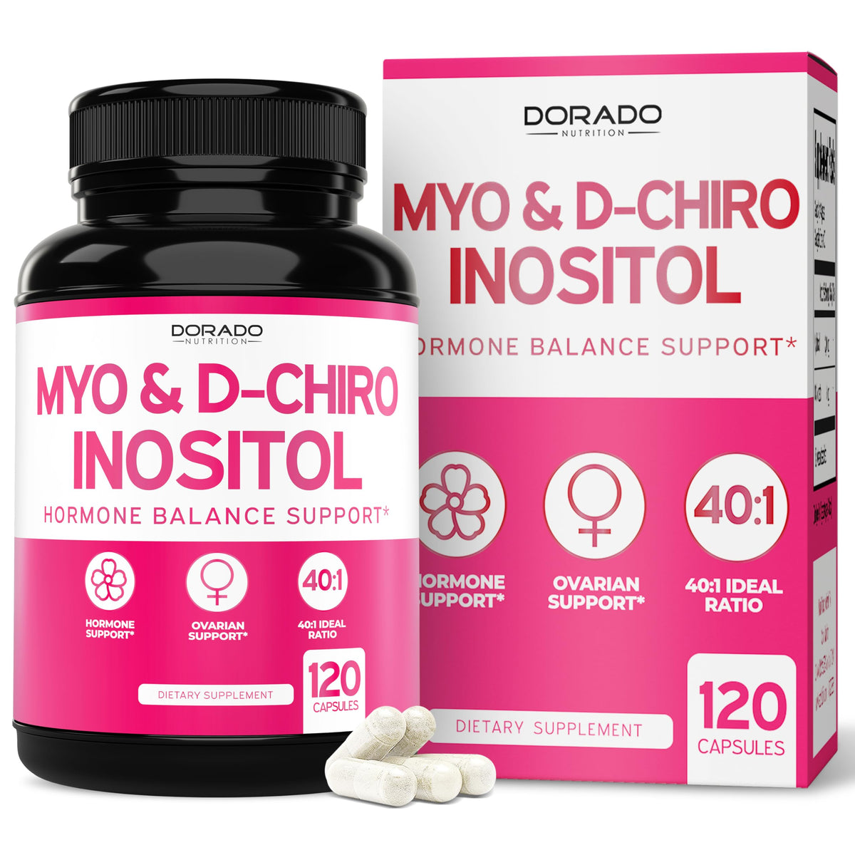 DORADO NUTRITION frasco frontal mostrando cápsulas y marca, confianza y calidad