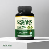 DORADO NUTRITION producto junto a atleta, apoyo para resistencia entrenamiento