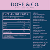 DOSE & CO. pouch abierto sobre mesa, presentación lista para consumo diario