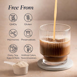 DOSE & CO. polvo integrado en café mostrando disolución sin grumos