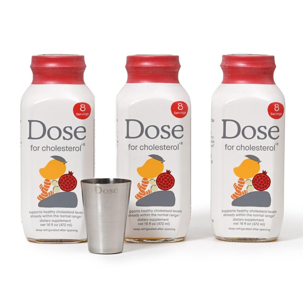 DOSE frasco frontal mostrando etiqueta clara y beneficio de apoyo cardiovascular