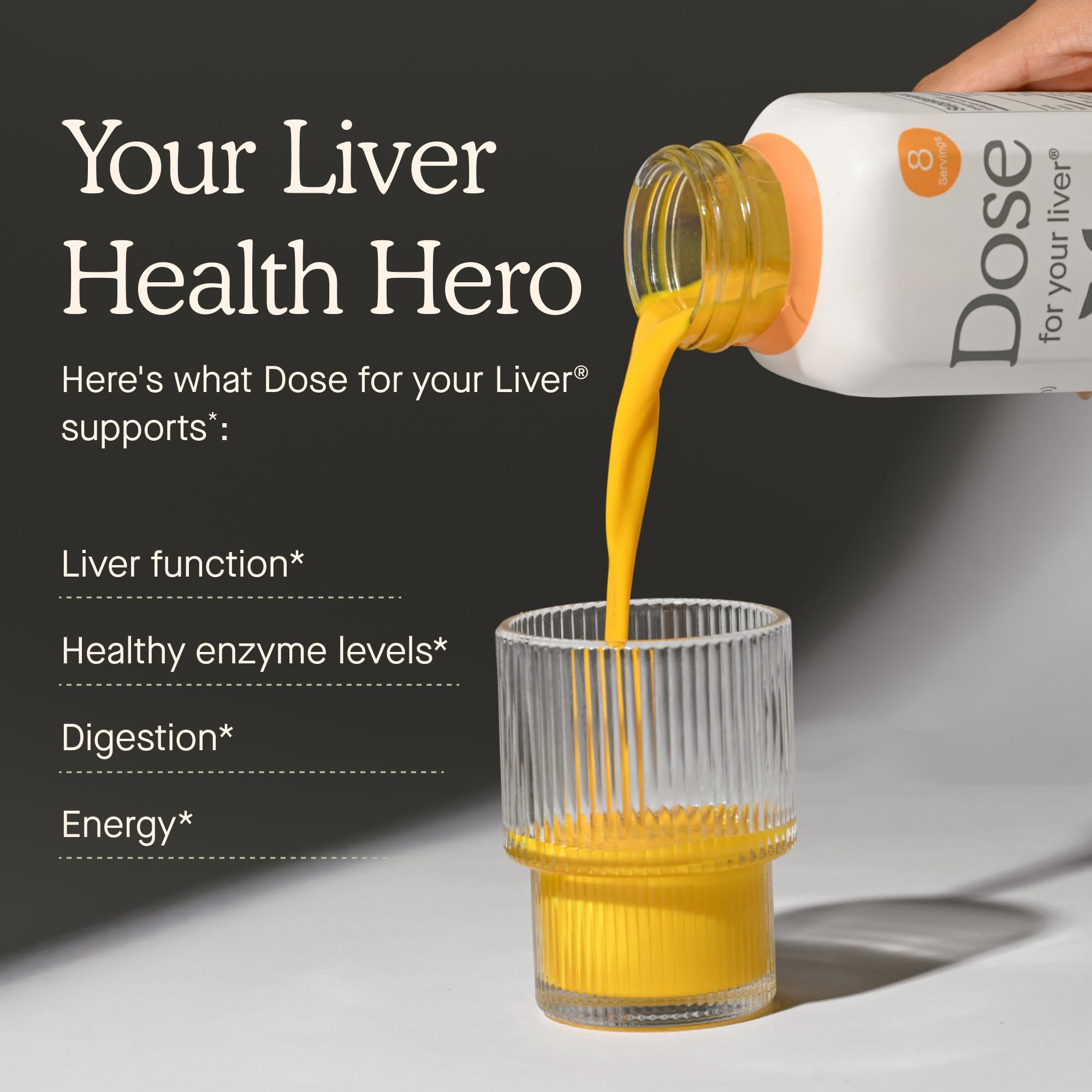 Dose for Your Liver vaso dosificador de acero inoxidable incluido
