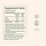 Dose for Your Liver etiqueta con ingredientes y beneficios visibles