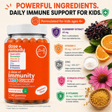dose + remedy primer plano de una gomita para ver textura y forma