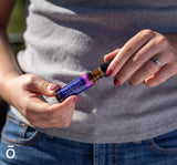 doTERRA Clary Calm etiqueta visible con lista de aceites y uso sugerido
