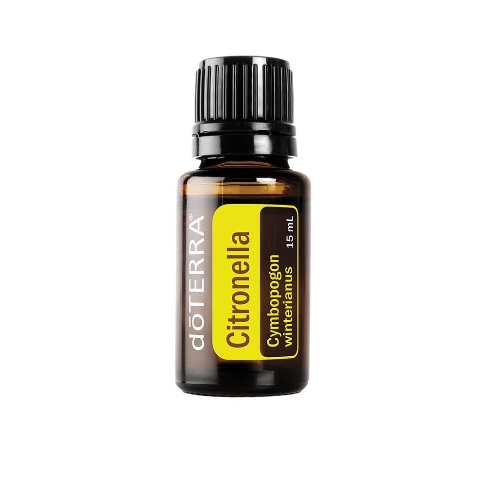 doTERRA frasco frontal de citronela mostrando etiqueta y aroma natural