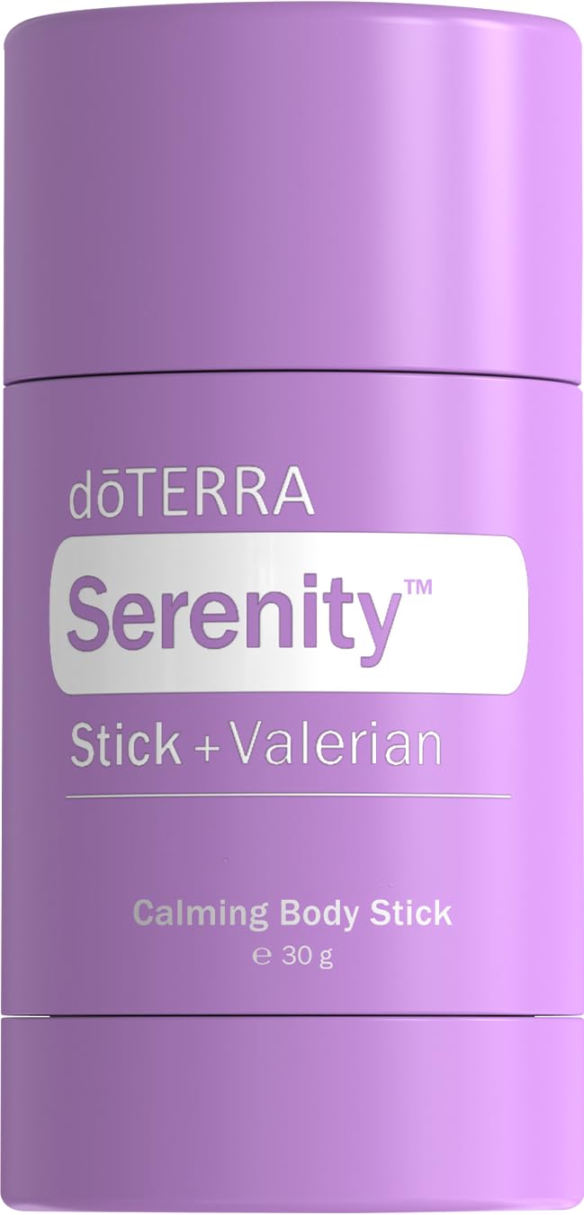 doTERRA serenity stick vista frontal con aplicador práctico y aroma relajante