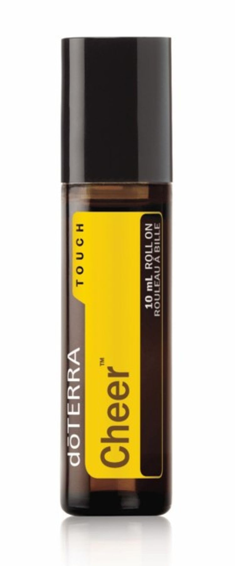 doTERRA roll-on Cheer vista frontal muestra tamaño portátil y comodida