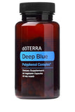 doTERRA botella Deep Blue Polyphenol Complex frente muestra conveniencia