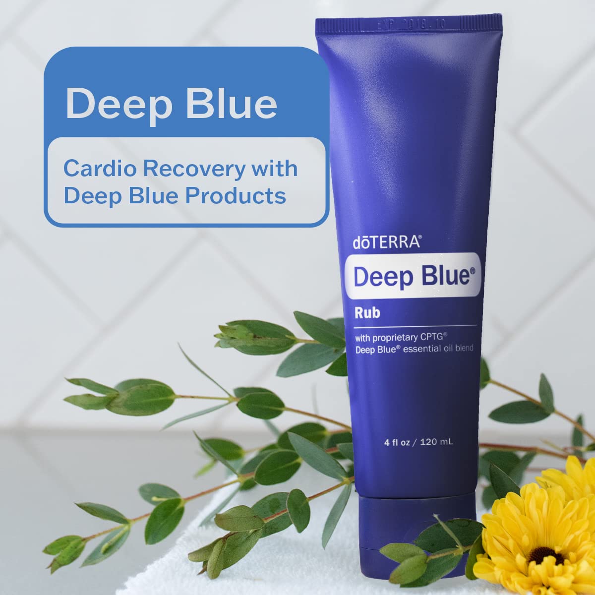 doTERRA Deep Blue Rub uso en deportista mostrando comodidad tras ejercicio