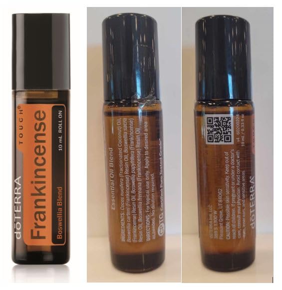 doTERRA roll-on Frankincense etiqueta clara con información CPTG visible