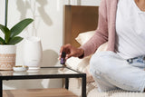 doTERRA textura del aceite sobre superficie resaltando pureza