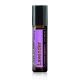 doTERRA roll-on Lavender Touch frontal muestra aplicador y portabilidad