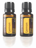doTERRA frascos frontales limón mostrando pack y beneficio de frescura