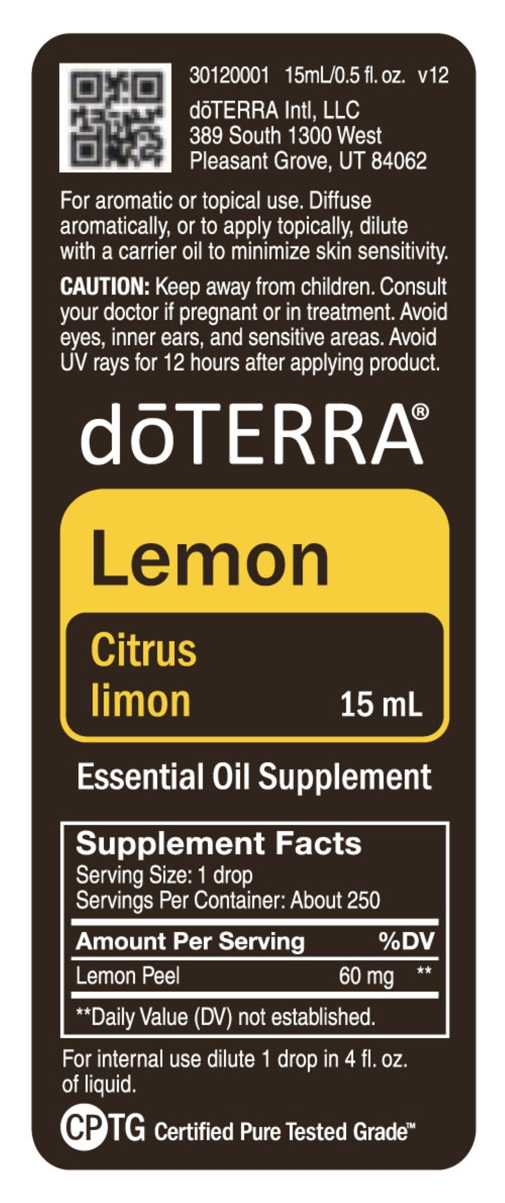 doTERRA mezcla de aceite de limón con aceite portador lista para aplicación tópica segura
