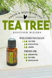 doTERRA difusor en sala con Melaleuca, ambiente aireado y limpio