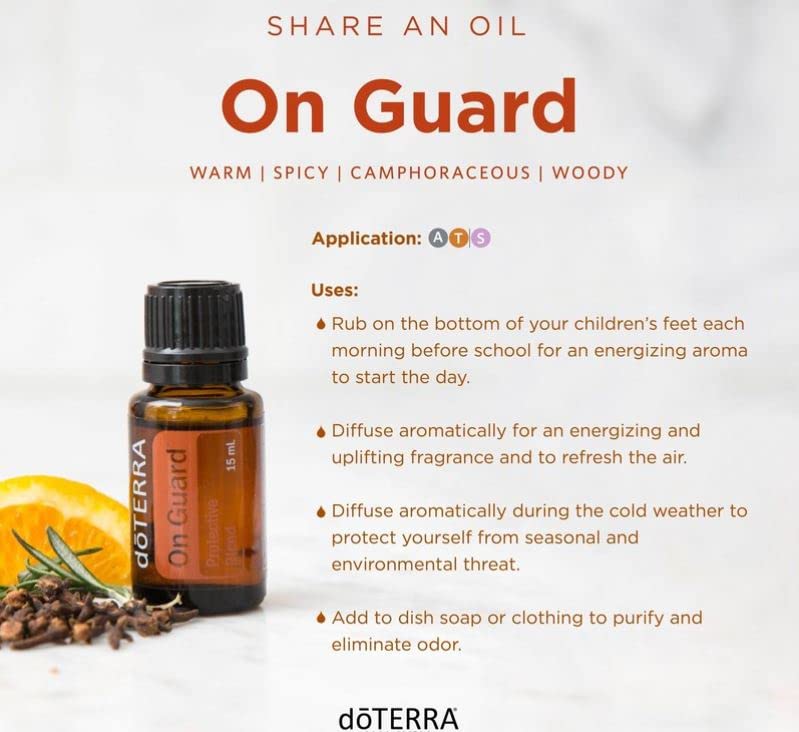 doTERRA On Guard gota sobre piel mostrando pureza y rápida absorción