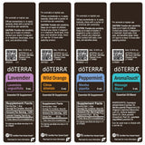 doTERRA uso en coche con frasco abierto y paño para aplicar aroma fresco