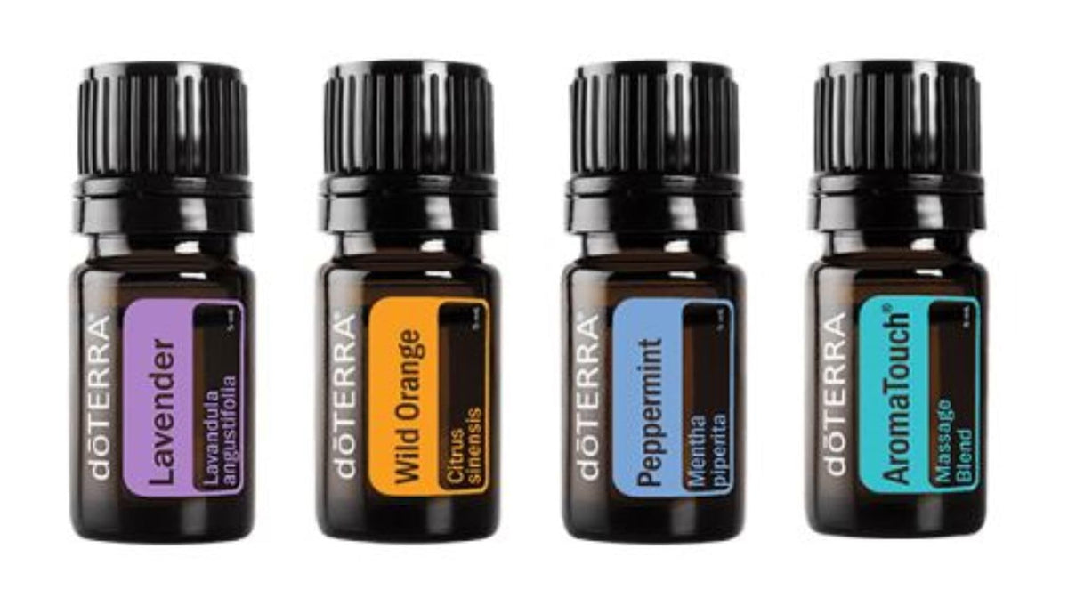 doTERRA kit de viaje frontal con cuatro frascos 5 ml ideal para transporte
