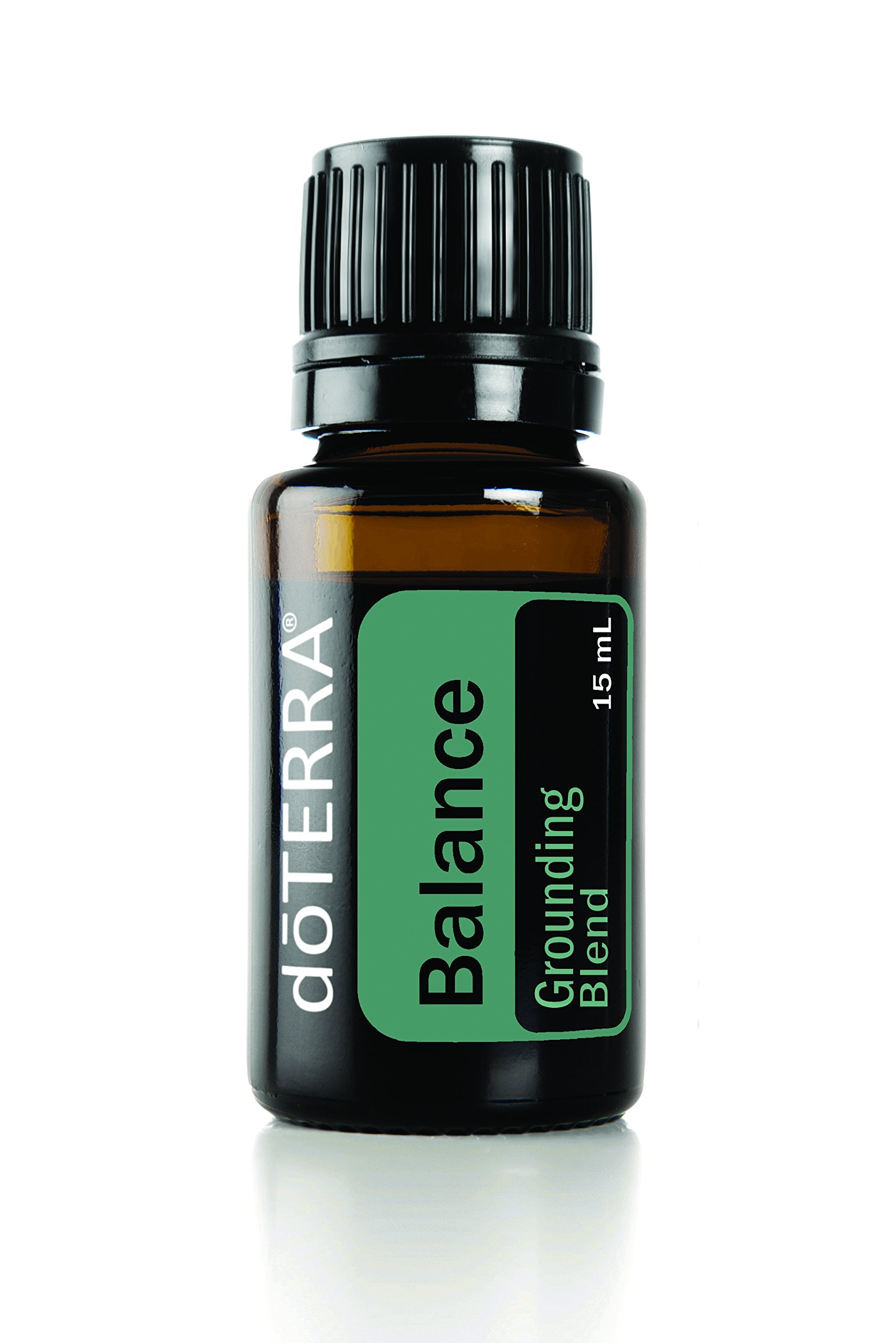 doTERRA imagen frontal del frasco mostrando etiqueta y beneficio de equilibrio