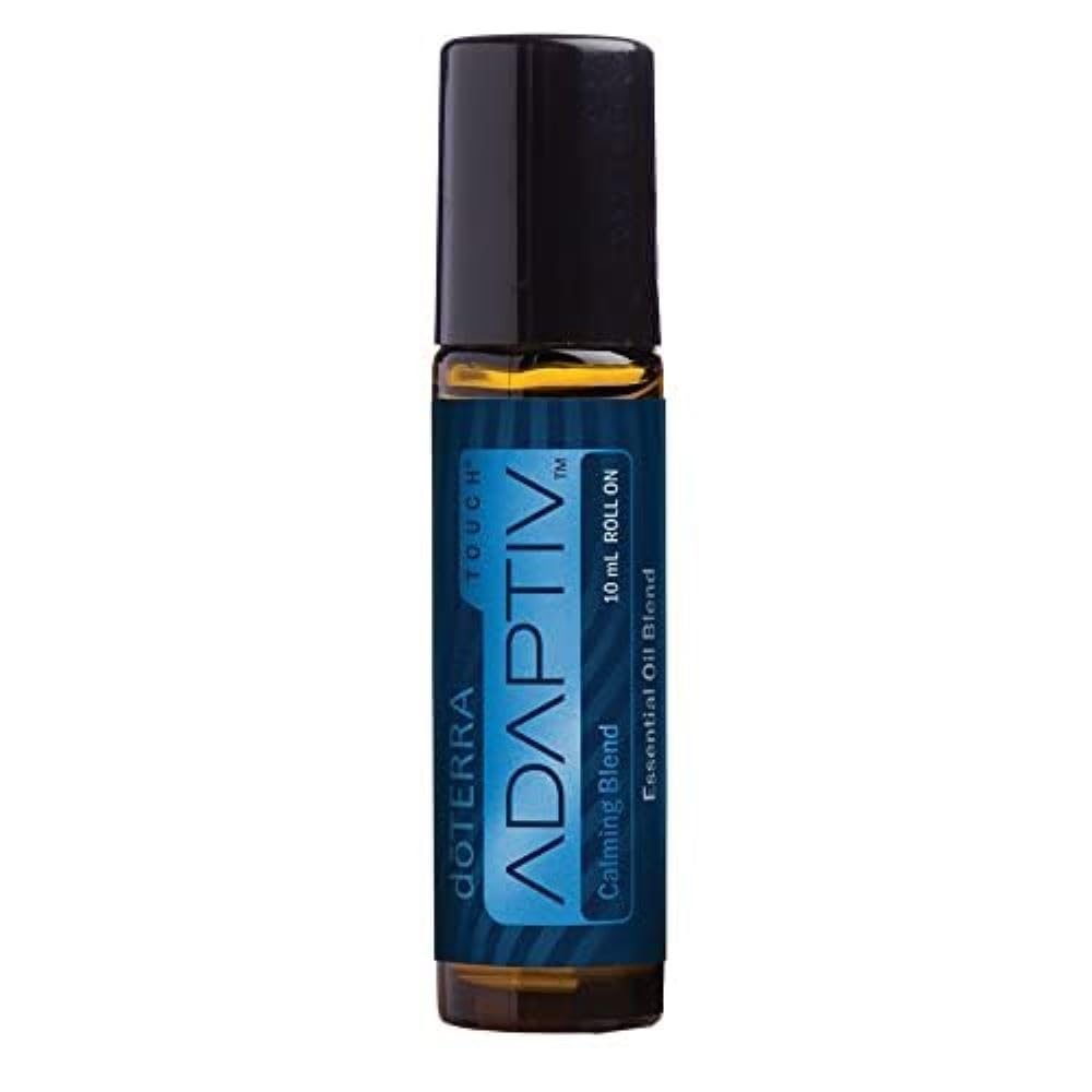 doTERRA Adaptiv Touch comparación de tamaño junto a un smartphone, formato portátil