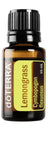 doTERRA botella frontal Lemongrass mostrando envase y beneficio purificante