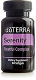 doTERRA frasco Serenity Softgels frente, presentación clara y compacta para tomar cada noche