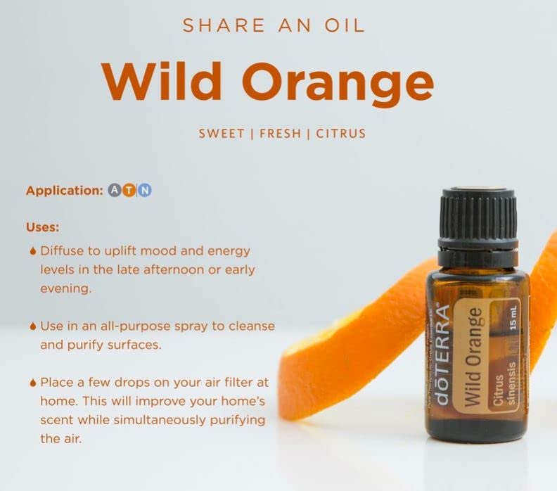 textura oleosa de Wild Orange doTERRA mostrando pureza y olor intenso