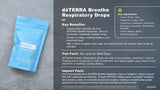 doTERRA Breathe envase abierto con pastillas visibles que facilitan un uso práctico