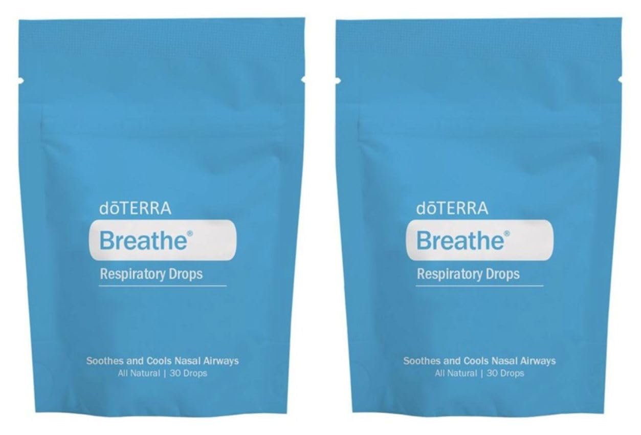 doTERRA Breathe presentación frontal mostrando paquete doble y conveniencia portátil