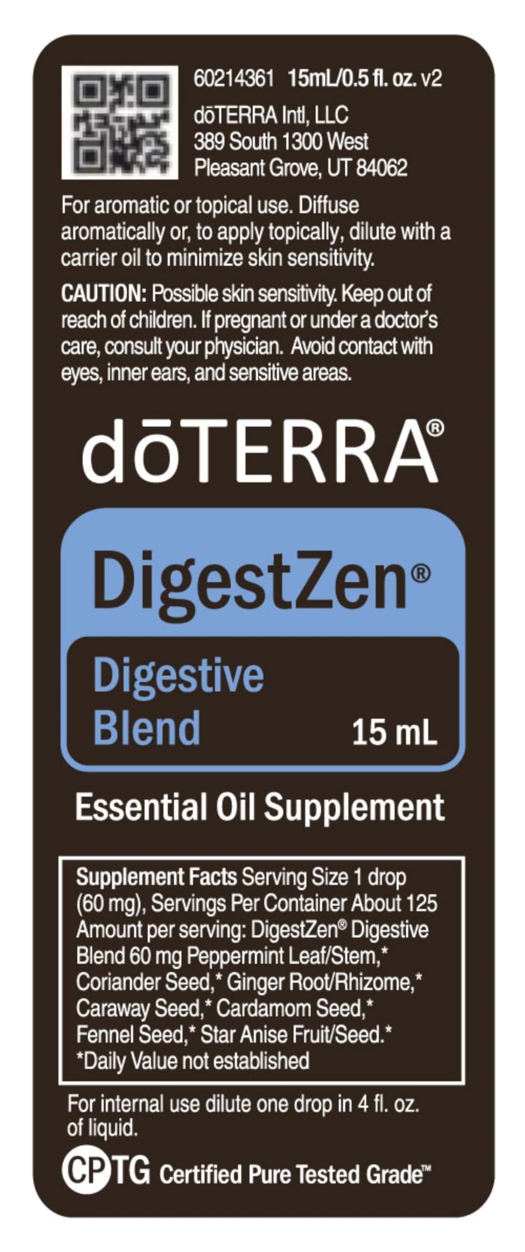 Botella doTERRA DigestZen en cocina representando uso cotidiano y bienestar