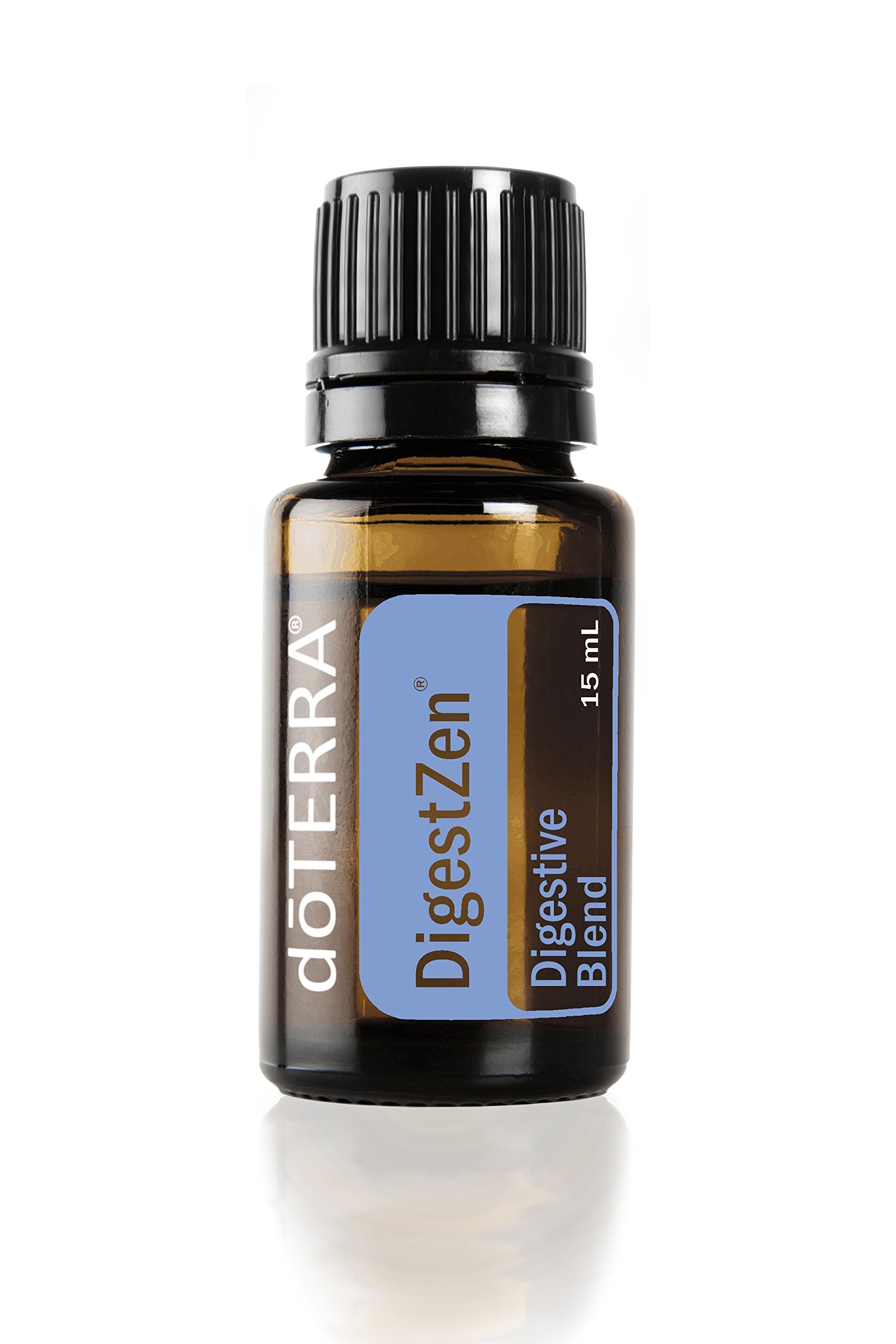 doTERRA DigestZen botella frontal con etiquetado claro y beneficio digestivo
