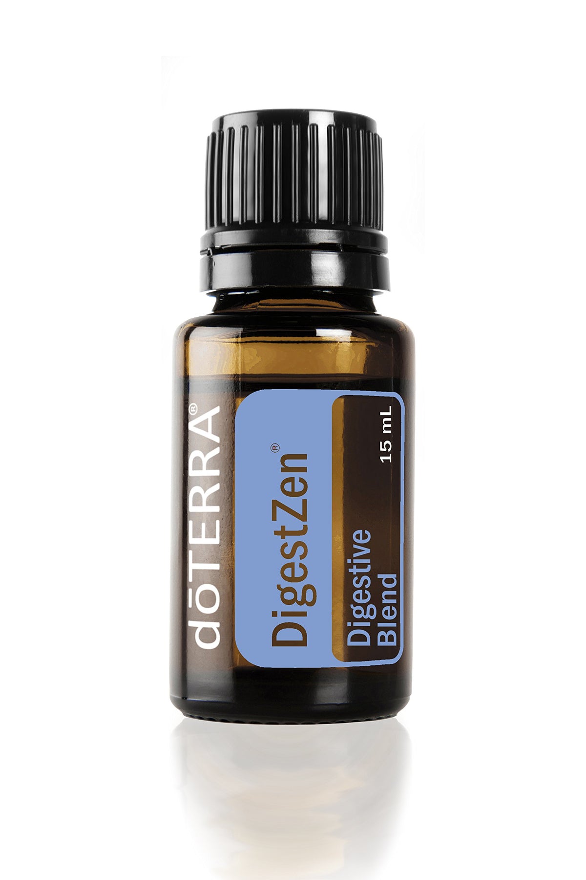 doTERRA DigestZen botella frontal con etiquetado claro y beneficio digestivo