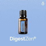Aplicación de doTERRA DigestZen en abdomen para confort tras comidas