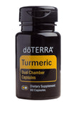 doTERRA envase frontal de Turmeric Dual Chamber, presentación clara y beneficios