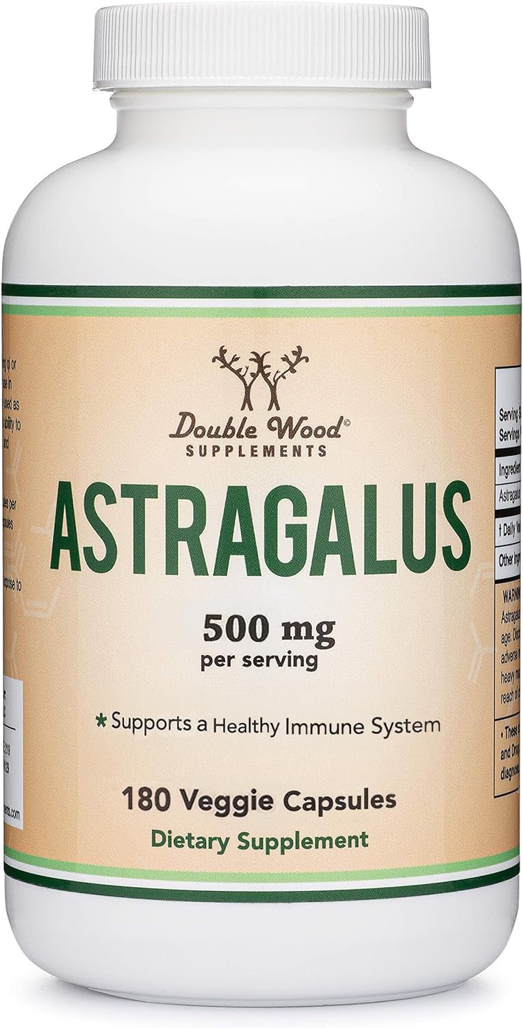 Double Wood Supplements frasco al lado de una regla para comparar tamaño y contenido