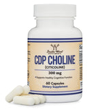 Double Wood suplemento CDP Choline vista frontal con etiqueta clara y beneficios
