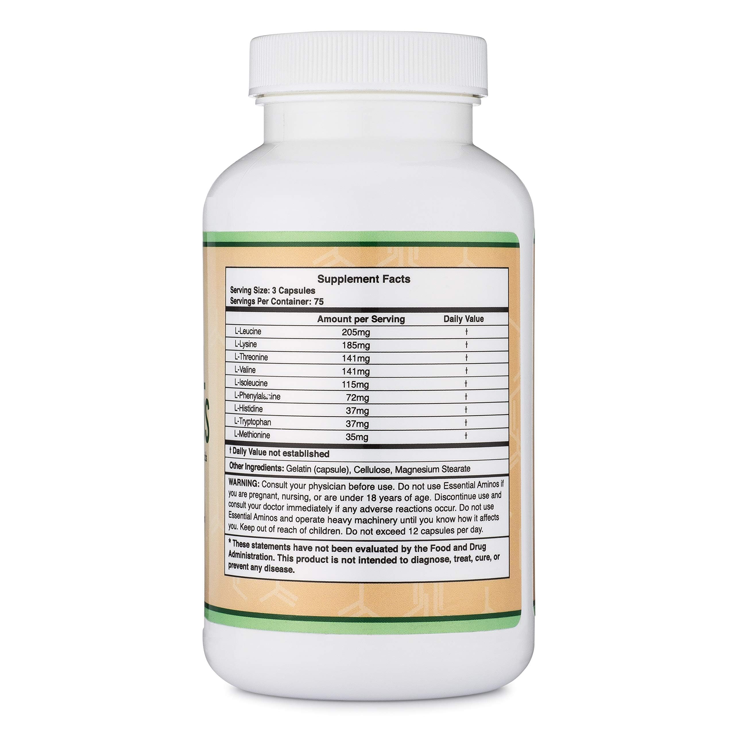 Double Wood detalle de etiqueta nutricional para verificar ingredientes y dosis