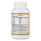 Double Wood detalle de etiqueta nutricional para verificar ingredientes y dosis