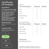 Double Wood etiqueta con lista de enzimas y certificaciones de calidad