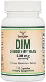 Double Wood Supplements botella frontal mostrando etiqueta y beneficio de equilibrio hormonal