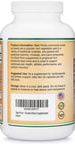 Double Wood Supplements detalle de etiqueta con información y sellos de calidad