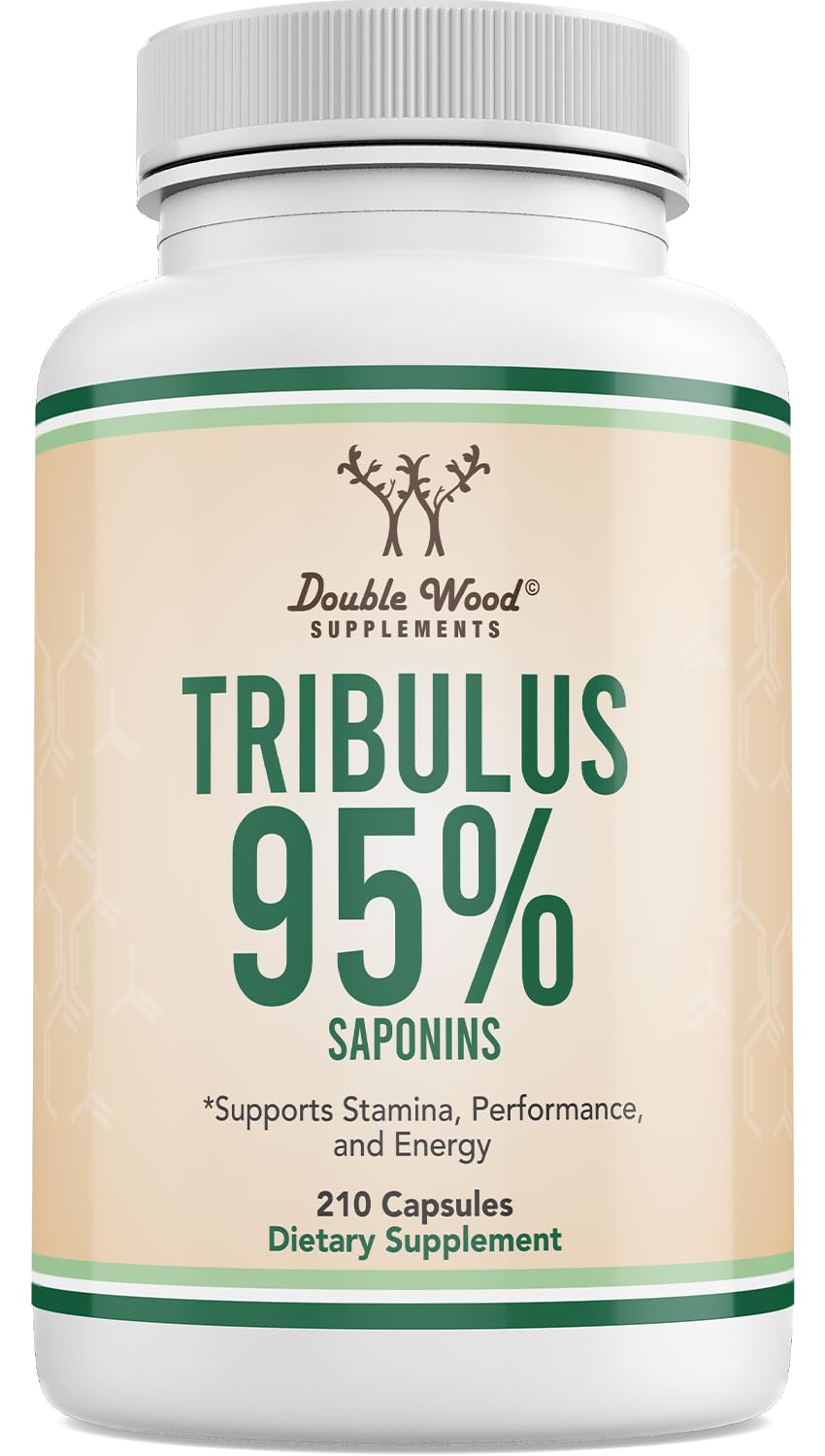 Double Wood frasco frontal de Tribulus Terrestris con alta concentración y diseño claro