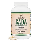 Double Wood GABA frasco frontal mostrando etiqueta clara y beneficios