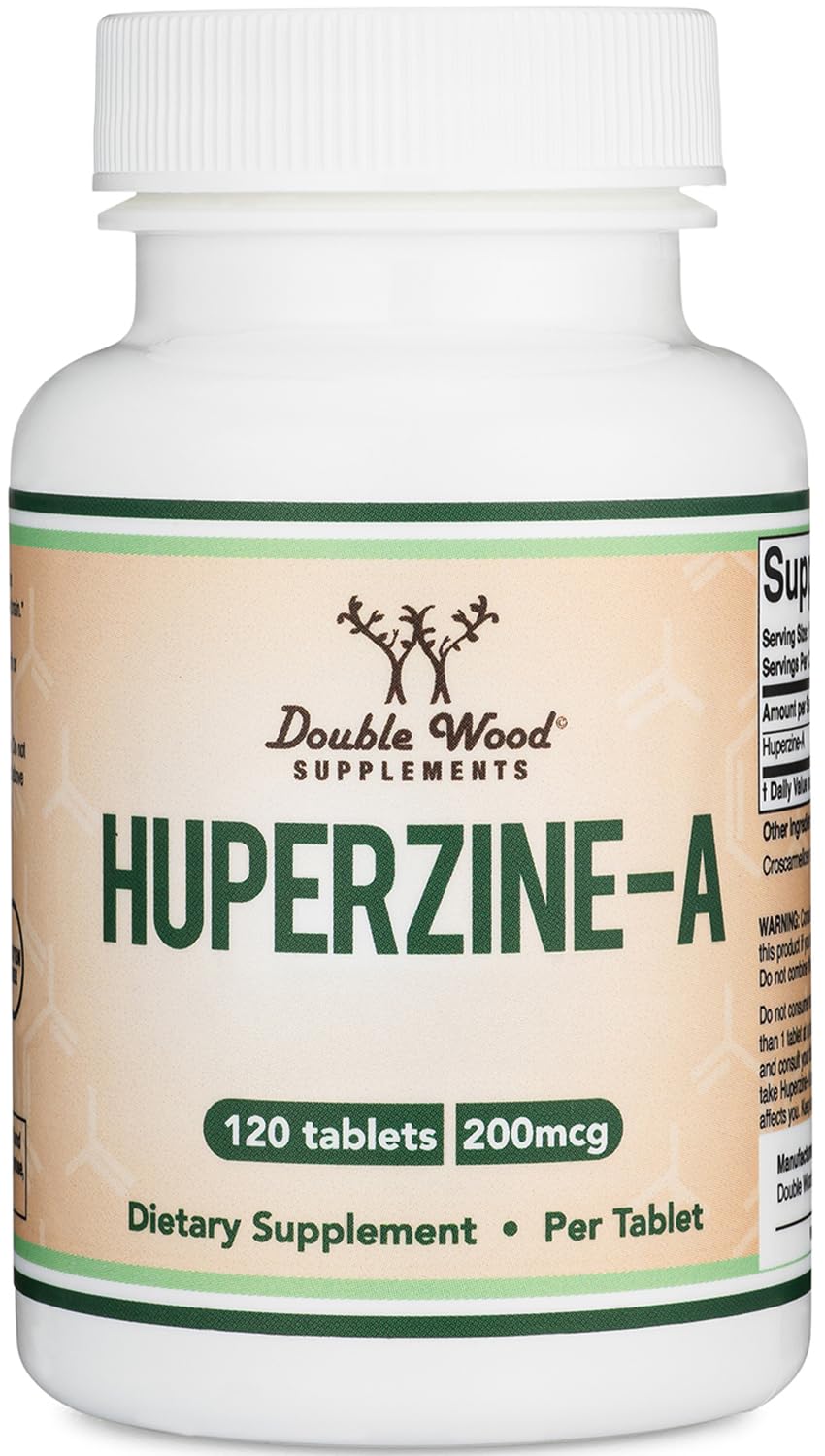 Double Wood Supplements frasco frontal mostrando 120 tabletas y claridad de dosis