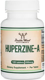 Double Wood Supplements frasco frontal mostrando 120 tabletas y claridad de dosis
