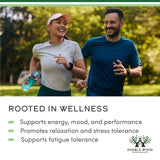 Double Wood Supplements cápsulas en mano para mostrar tamaño y facilidad de uso