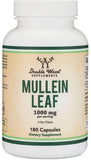 Comparación de tamaño del frasco Double Wood Mullein Leaf para visualizar cantidad